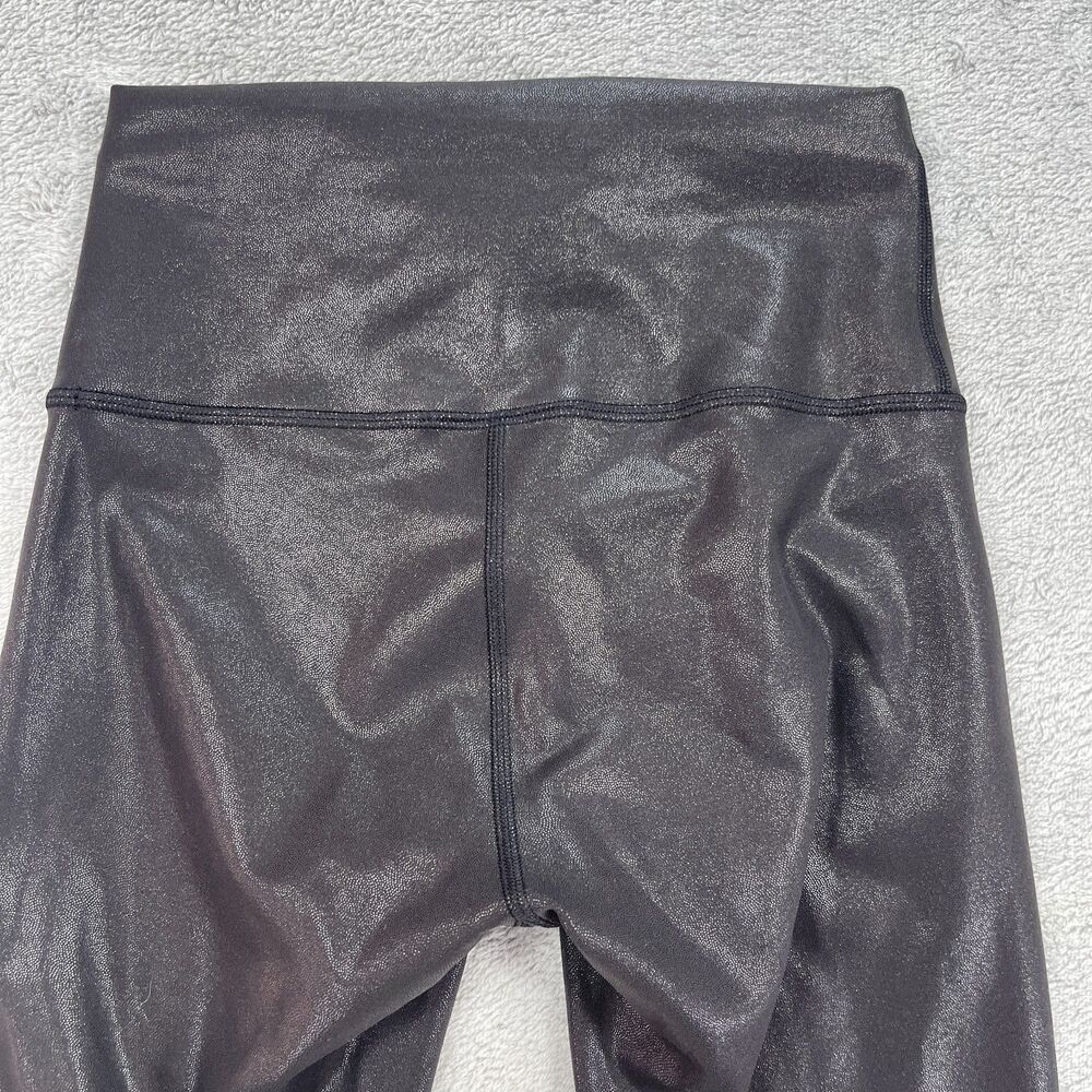 Lululemon Wunder Train 25 In Foil Leggings Womens 4 Black Stretch Yoga Running - Picture 5 of 9